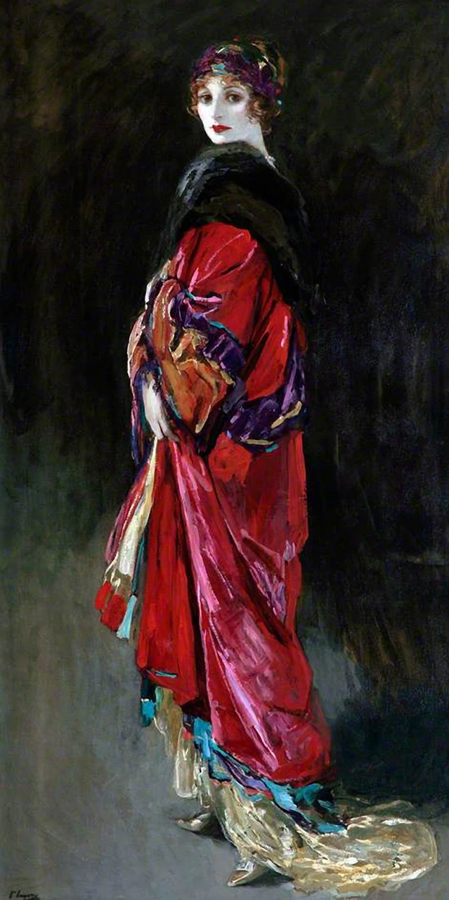 Ritratto di Hazel in rosa e oro